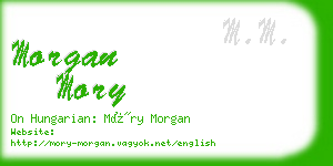 morgan mory business card